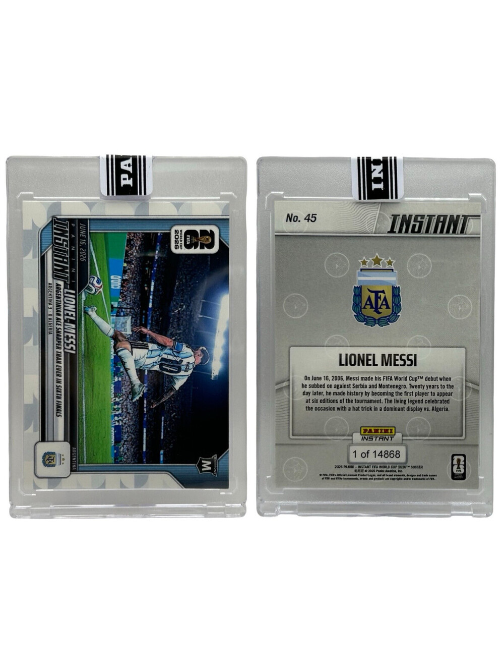 2026 Panini Instant FIFA World Cup #45 Lionel Messi Argentina